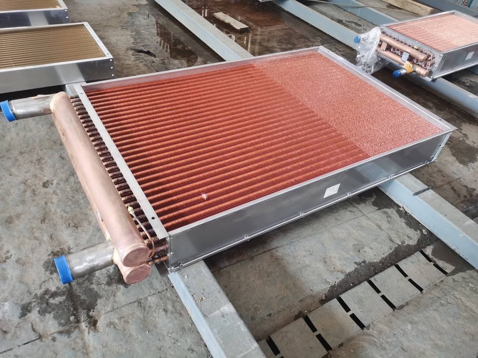 Copper Tube Fin Cooler Anticorrosion Radiator Electronic Devices Food Industry Marine Effective Heat Exchanger Hylita Brand CE suppliers
